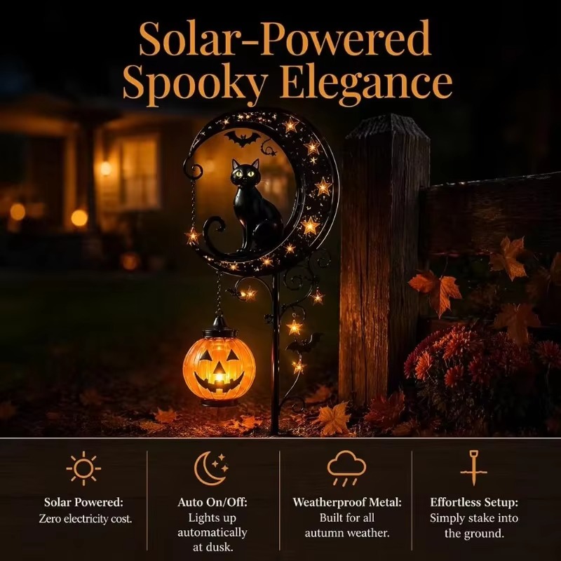 Halloween Solar Garden Stake L - огляд і ціна Led Moon Lamp