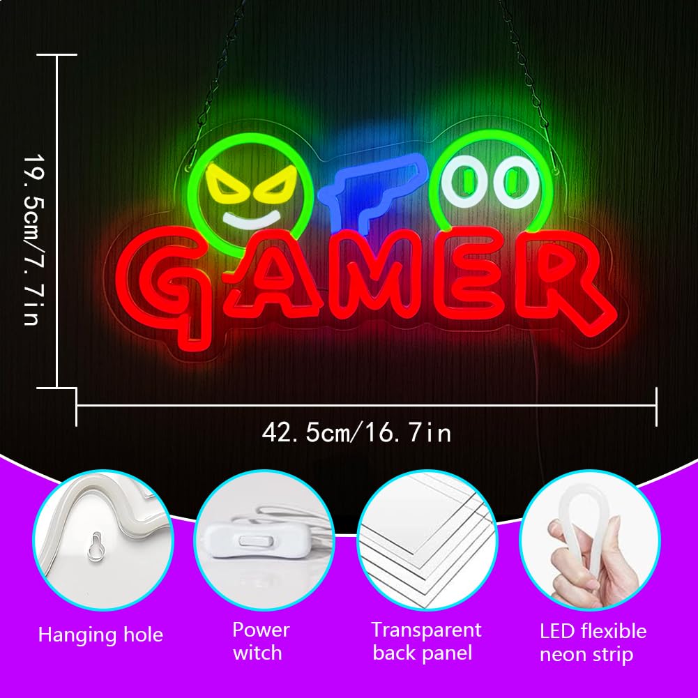 Gamer Neon Sign LED Wall Light - огляд і ціна Lighting Christmas Decor