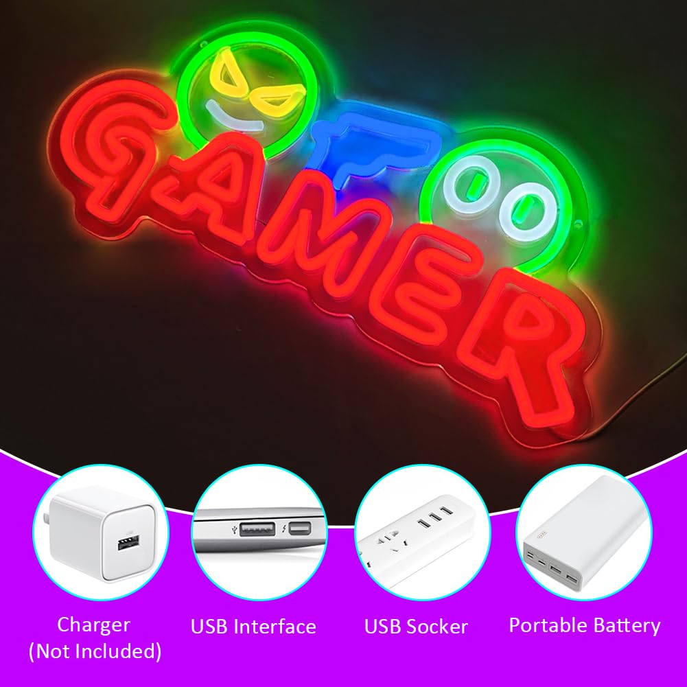 Gamer Neon Sign LED Wall Light - огляд і ціна Lighting Christmas Decor