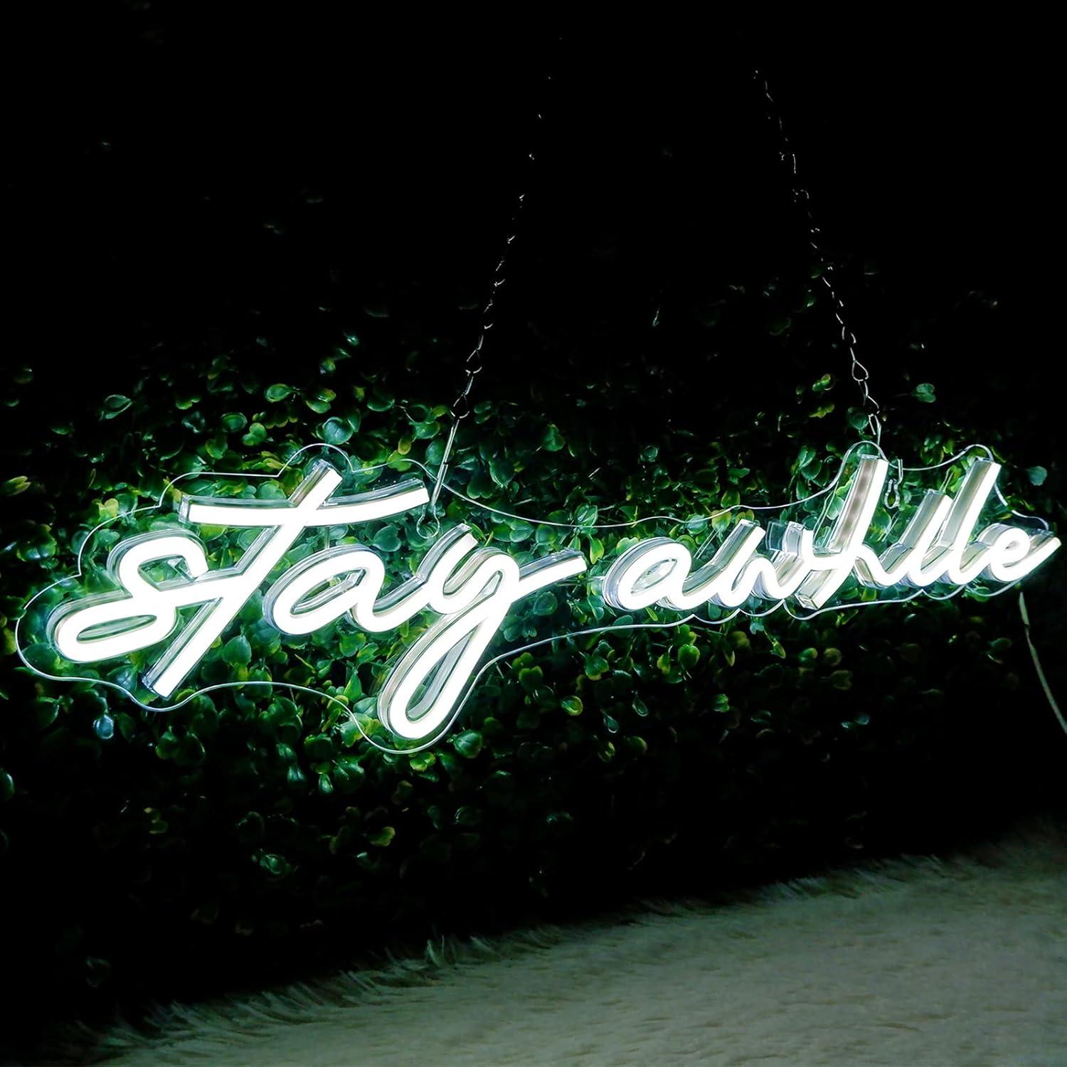 Stay Awhile Neon Signs USB Dim - огляд і ціна Led Lighting Wall Decor