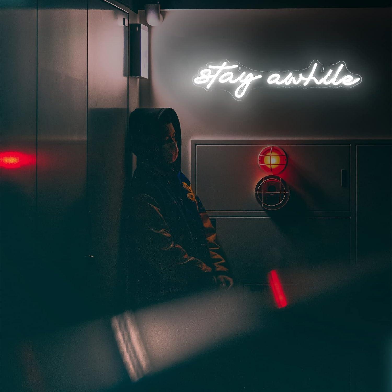 Stay Awhile Neon Signs USB Dim - огляд і ціна Led Lighting Wall Decor