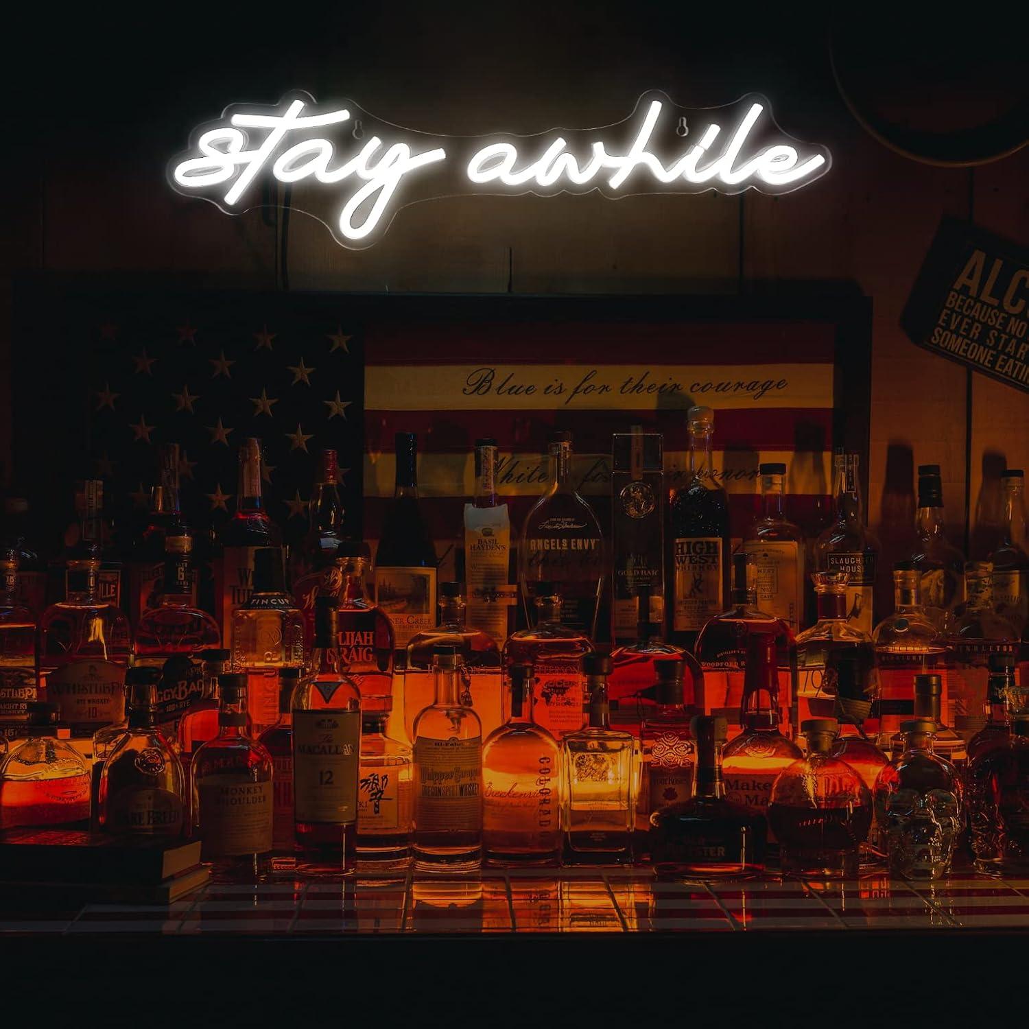Stay Awhile Neon Signs USB Dim - огляд і ціна Led Lighting Wall Decor