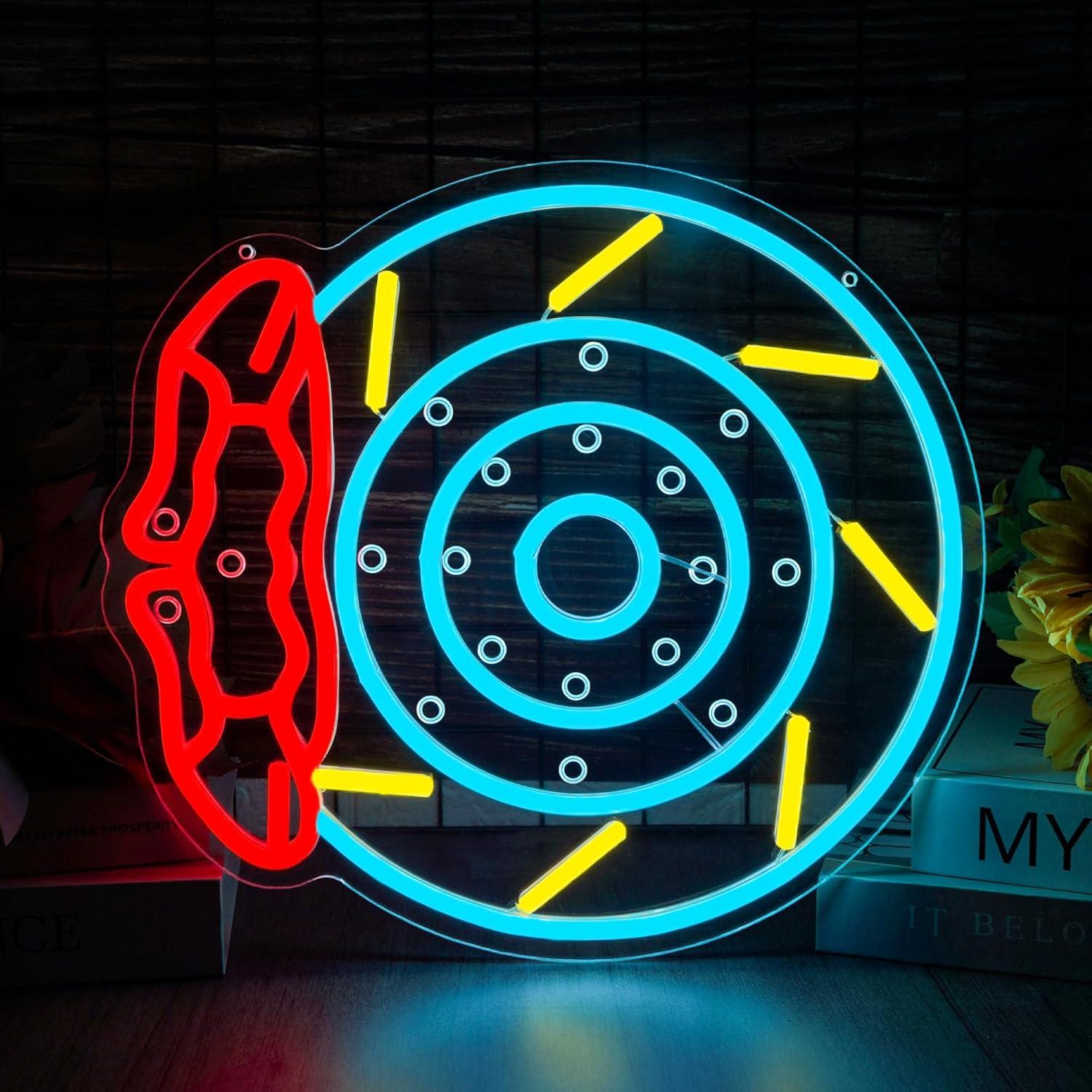 Brake Pads Neon Sign LED Garag - огляд і ціна Led Lighting Wall Decor