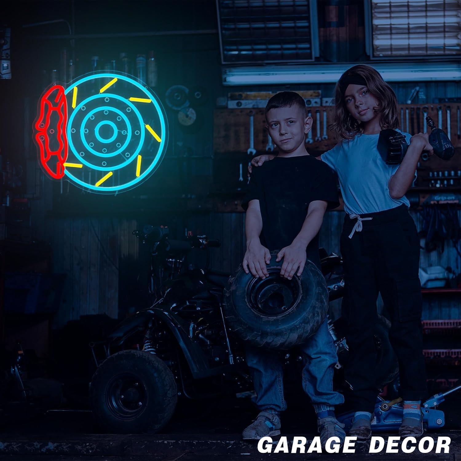 Brake Pads Neon Sign LED Garag - огляд і ціна Led Lighting Wall Decor
