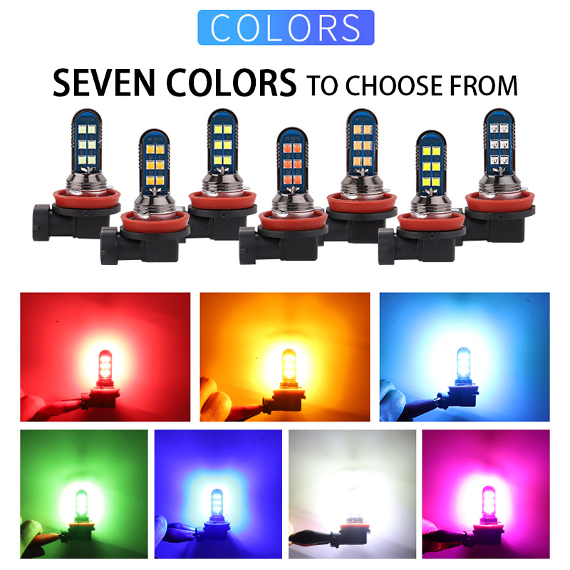 2Pcs 7 Colors Green Orange H7  - огляд і ціна Orange Lighting Decor