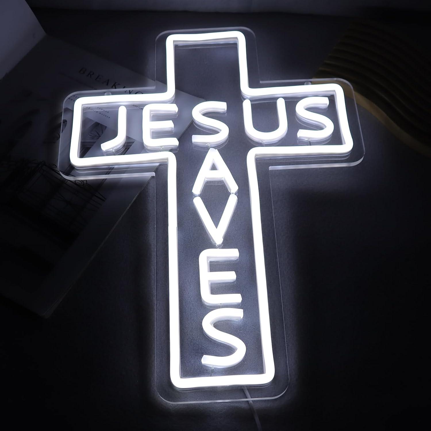 Jesus Saves Cross Neon Signs U - огляд і ціна Led Lighting Wall Decor