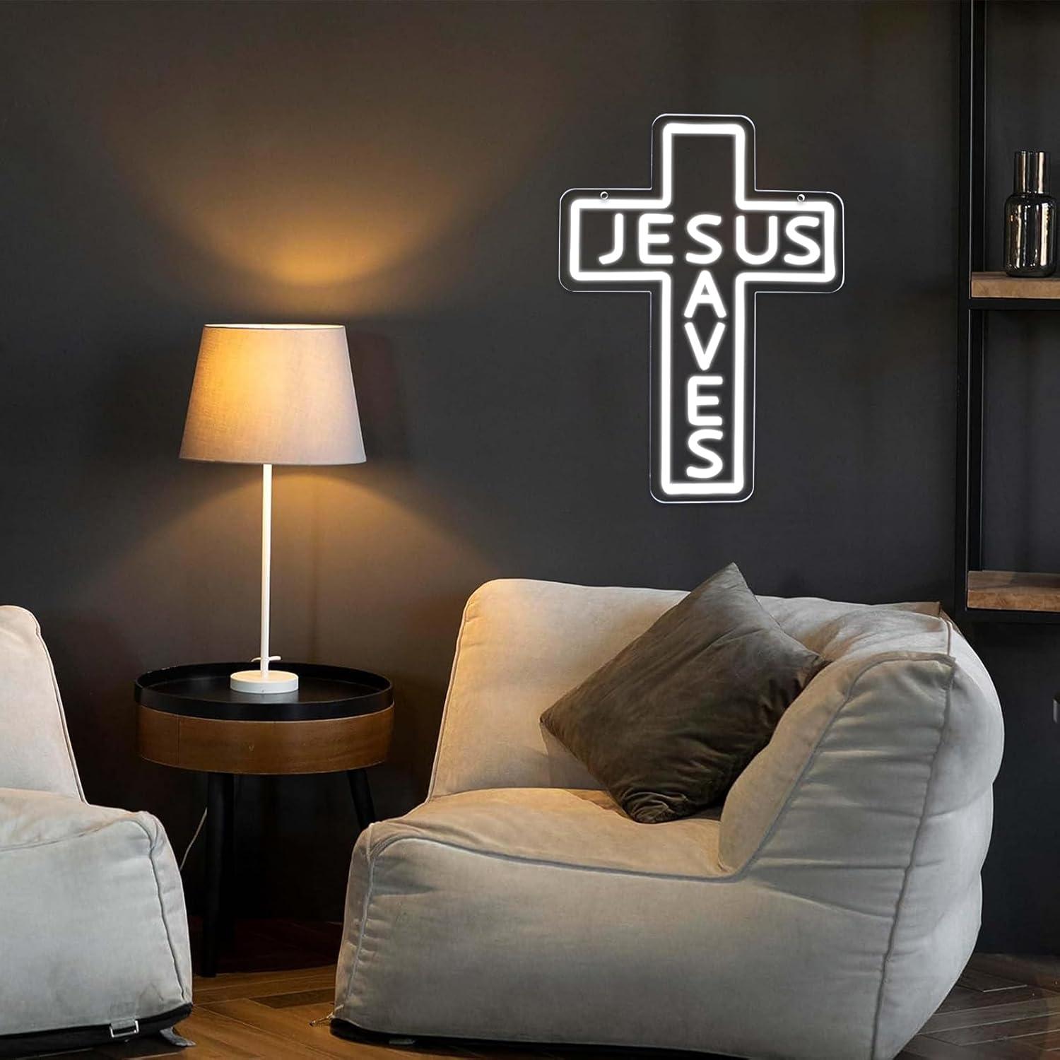 Jesus Saves Cross Neon Signs U - огляд і ціна Led Lighting Wall Decor