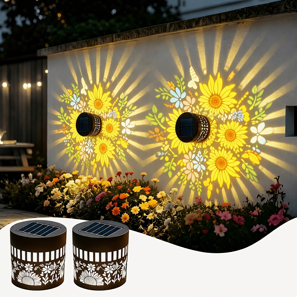 2 Pack Solar Fence Lights, Met - огляд і ціна Lighting Metal Wall Decor
