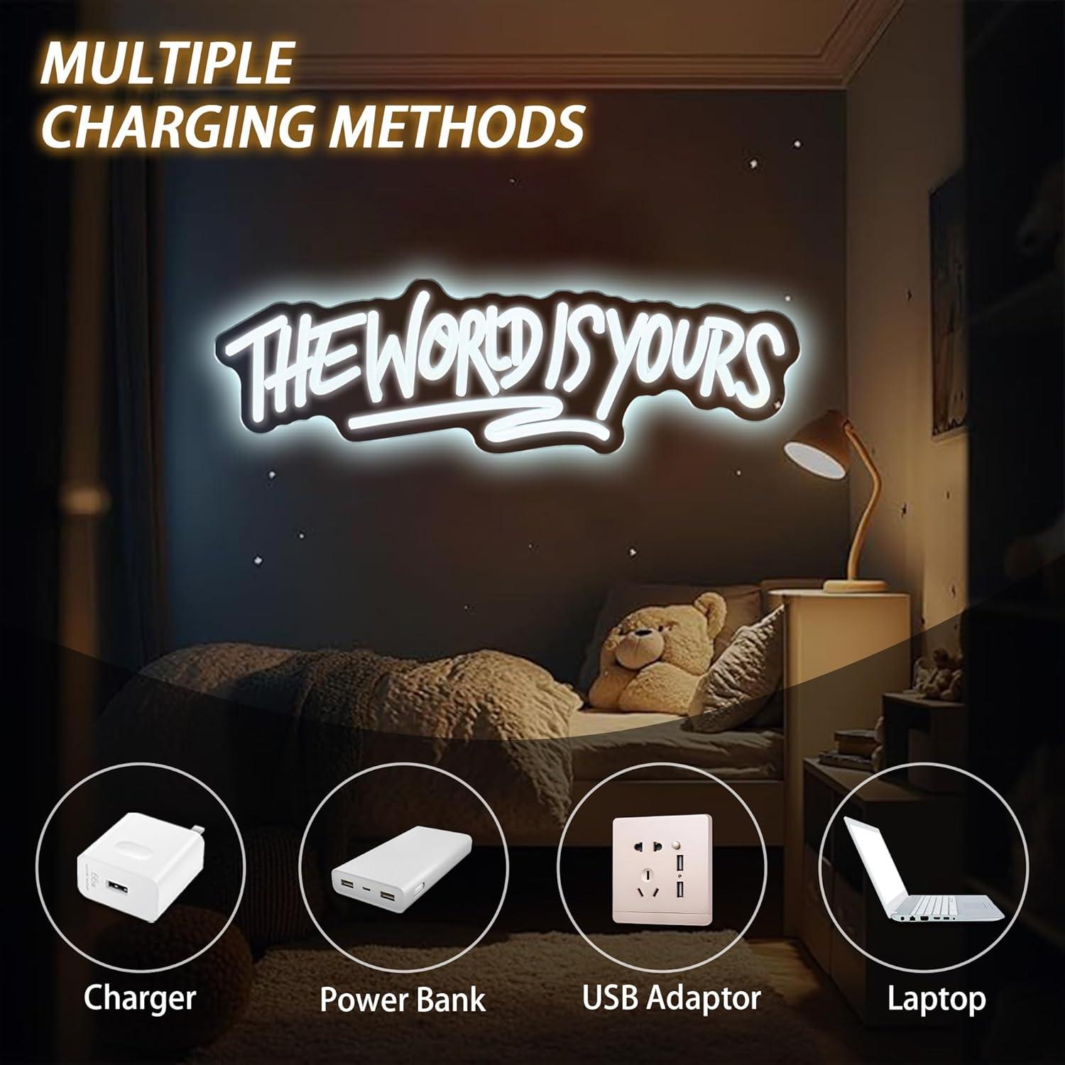 The World is Yours Neon Sign U - огляд і ціна Led Lighting Wall Decor