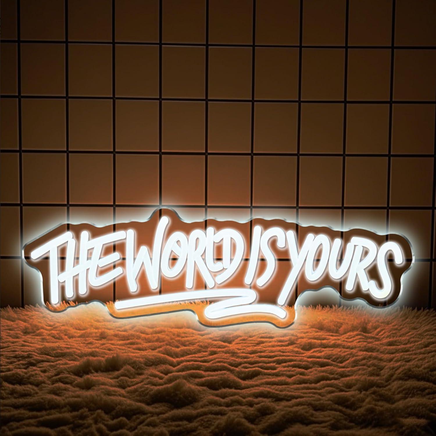 The World is Yours Neon Sign U - огляд і ціна Led Lighting Wall Decor