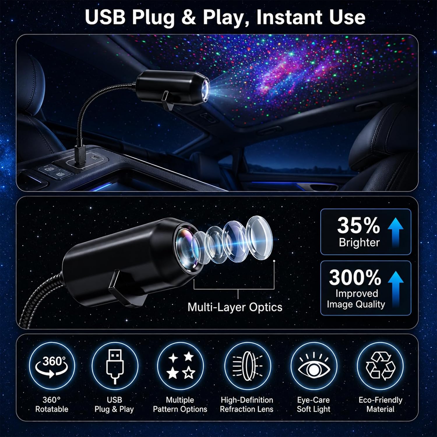 Moon Starry Sky Night Light LE - огляд і ціна Led Moon Lamp