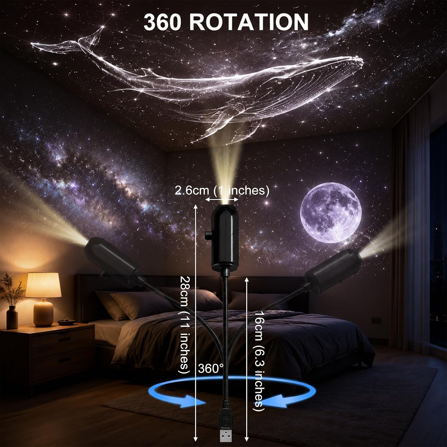 Moon Starry Sky Night Light LE - огляд і ціна Led Moon Lamp