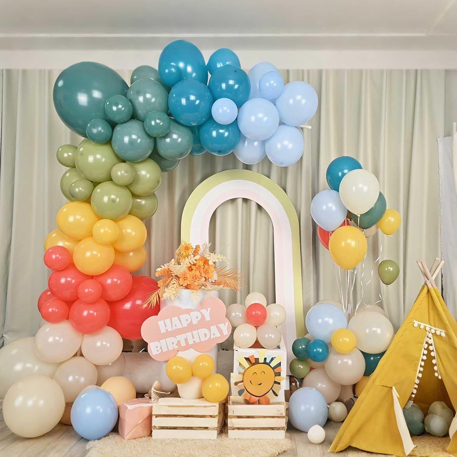Boho Rainbow Retro Blue Orange - огляд і ціна Orange Lighting Decor