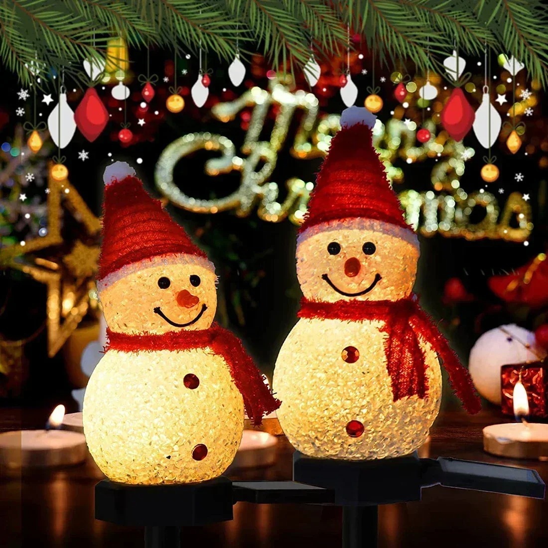 Christmas Snowman Solar Garden - огляд і ціна Lighting Christmas Decor